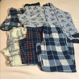 Pajama Bundle - Eddie Bauer bottoms, Hollister bottom and Disney Blue Pajama Set